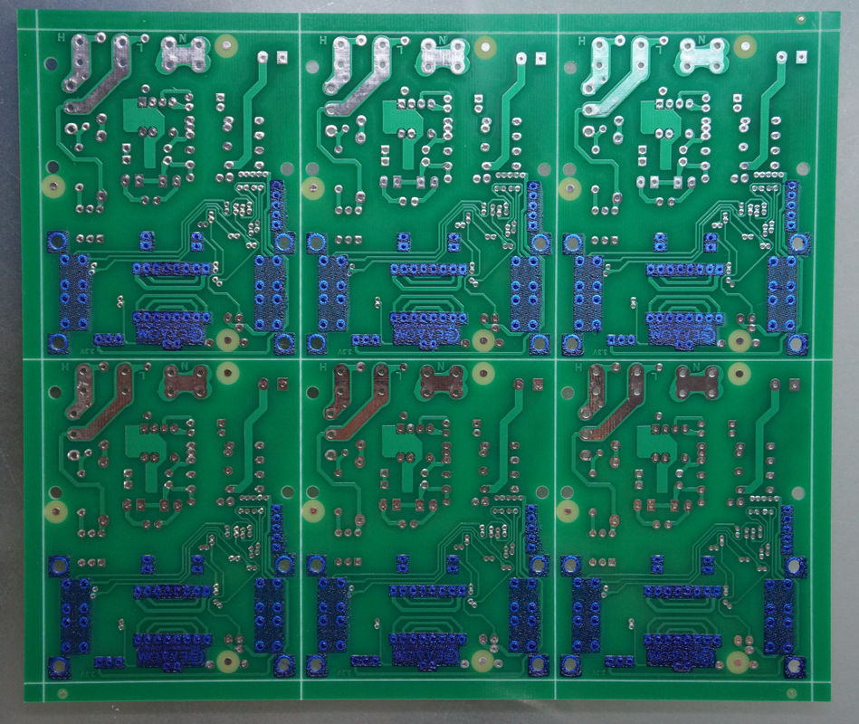 OEM 5G装置のための青いPeelableの接着剤のインピーダンス制御PCBの緑のはんだのマスク